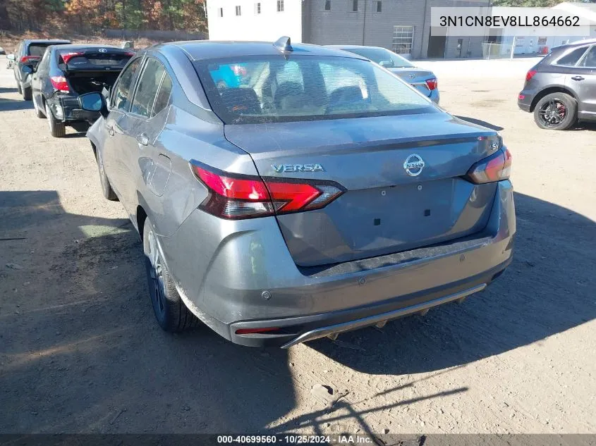 2020 Nissan Versa Sv Xtronic Cvt VIN: 3N1CN8EV8LL864662 Lot: 40699560