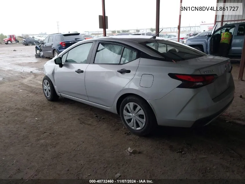 2020 Nissan Versa S Xtronic Cvt VIN: 3N1CN8DV4LL861727 Lot: 40732460