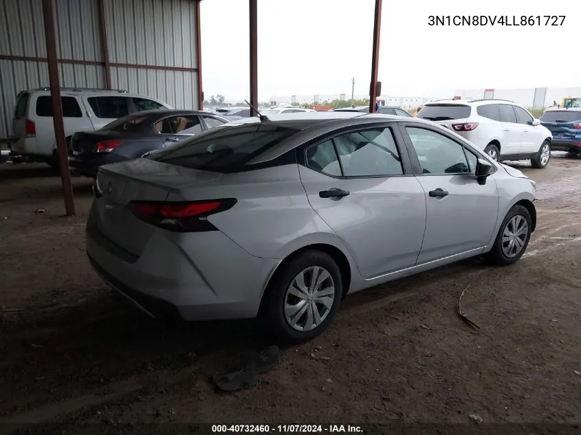 2020 Nissan Versa S Xtronic Cvt VIN: 3N1CN8DV4LL861727 Lot: 40732460