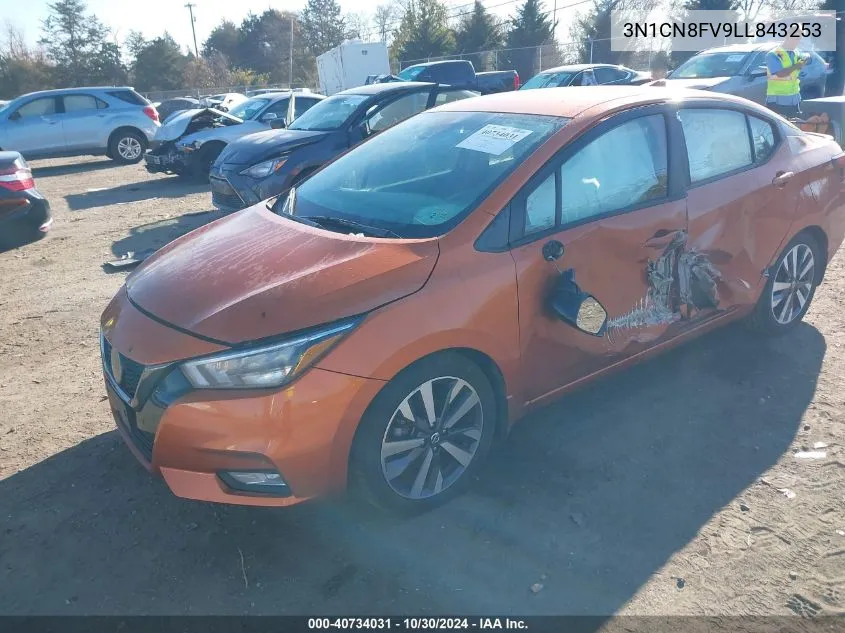 2020 Nissan Versa Sr Xtronic Cvt VIN: 3N1CN8FV9LL843253 Lot: 40734031