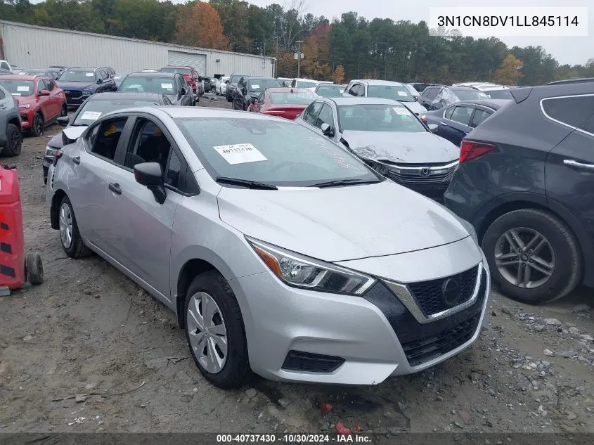 2020 Nissan Versa S Xtronic Cvt VIN: 3N1CN8DV1LL845114 Lot: 40737430