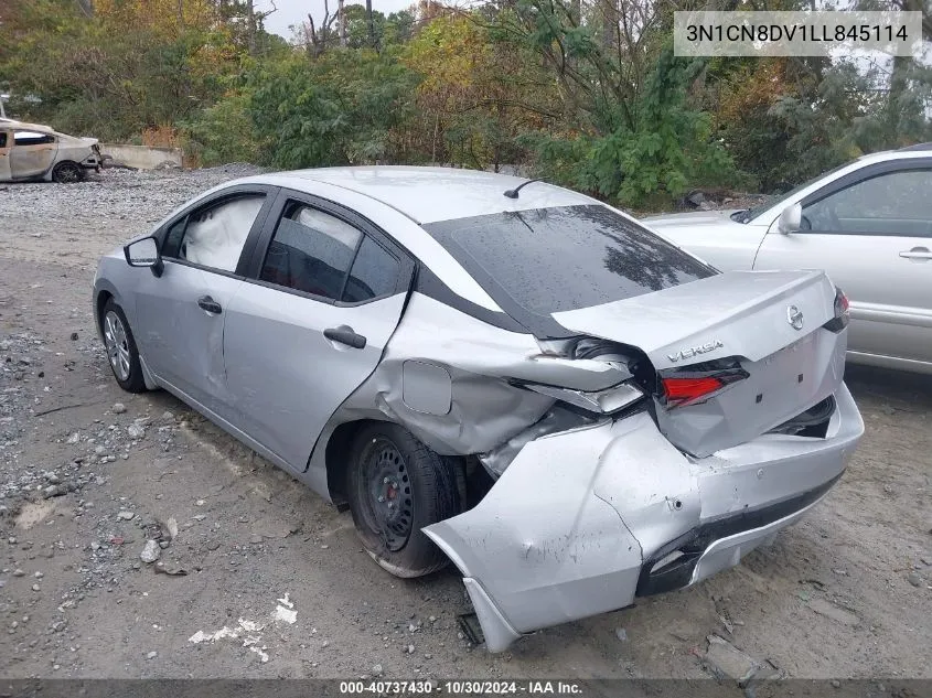 2020 Nissan Versa S Xtronic Cvt VIN: 3N1CN8DV1LL845114 Lot: 40737430