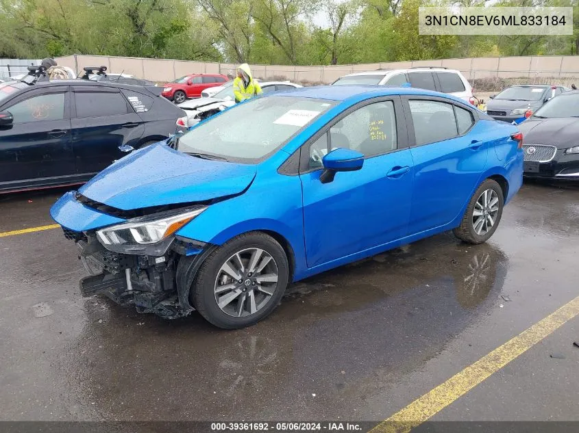 2021 Nissan Versa Sv Xtronic Cvt VIN: 3N1CN8EV6ML833184 Lot: 39361692