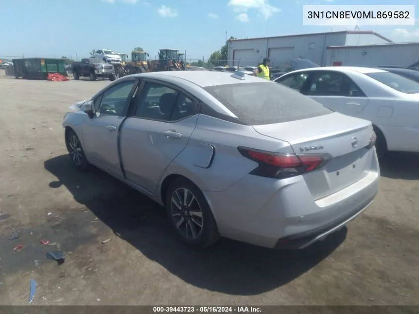 2021 Nissan Versa Sv Xtronic Cvt VIN: 3N1CN8EV0ML869582 Lot: 39443723