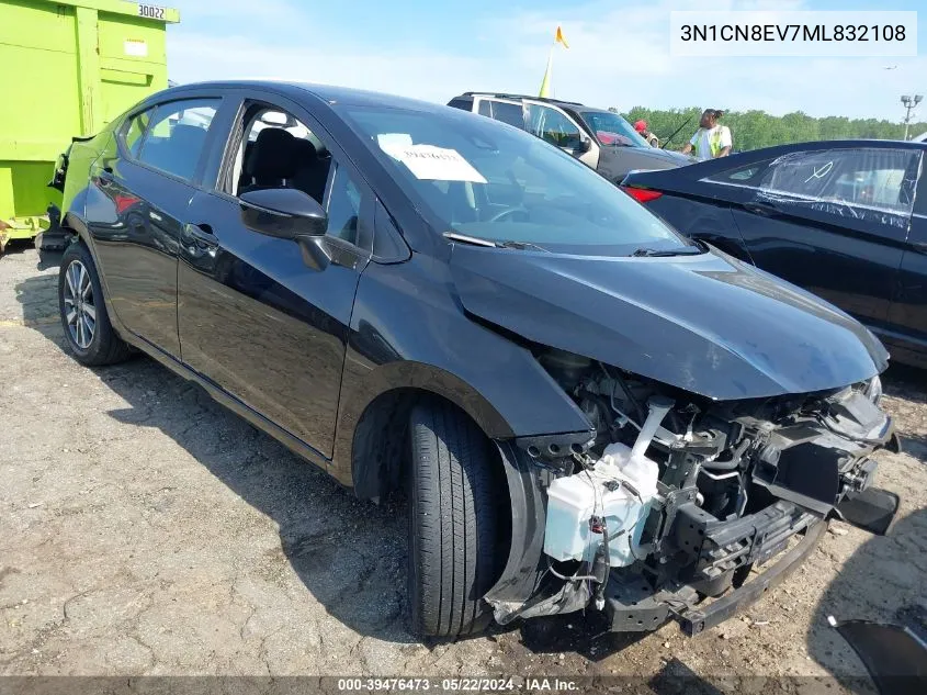 2021 Nissan Versa Sv Xtronic Cvt VIN: 3N1CN8EV7ML832108 Lot: 39476473