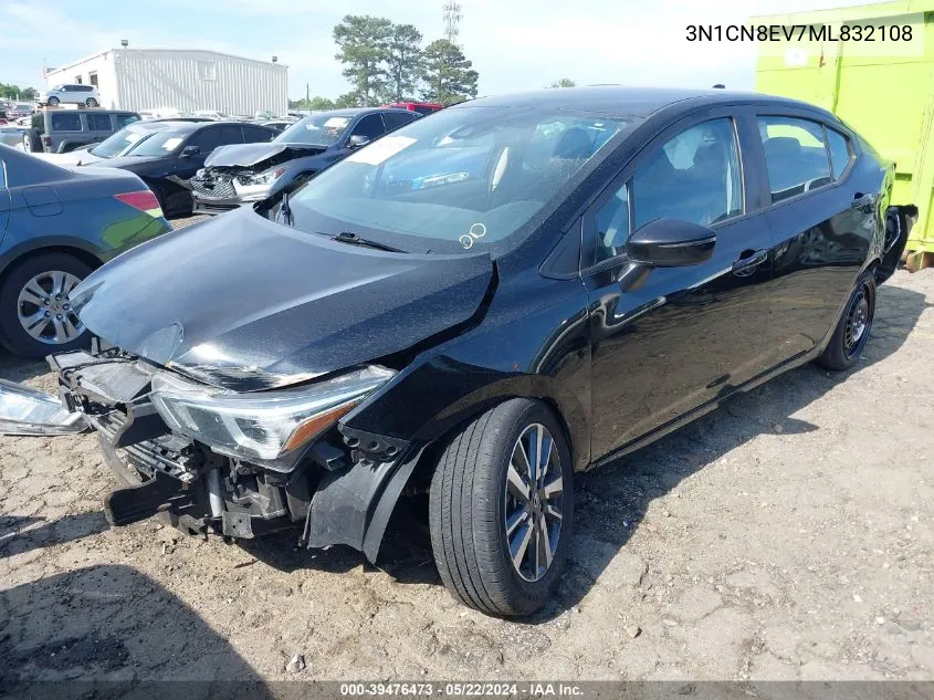 3N1CN8EV7ML832108 2021 Nissan Versa Sv Xtronic Cvt