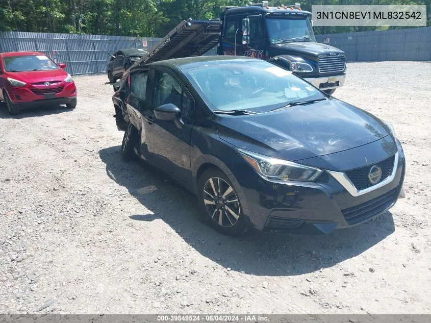 2021 Nissan Versa Sv Xtronic Cvt VIN: 3N1CN8EV1ML832542 Lot: 39549524