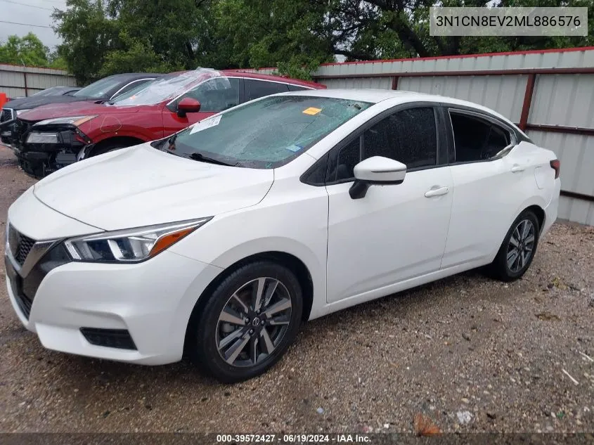 2021 Nissan Versa Sv Xtronic Cvt VIN: 3N1CN8EV2ML886576 Lot: 39572427