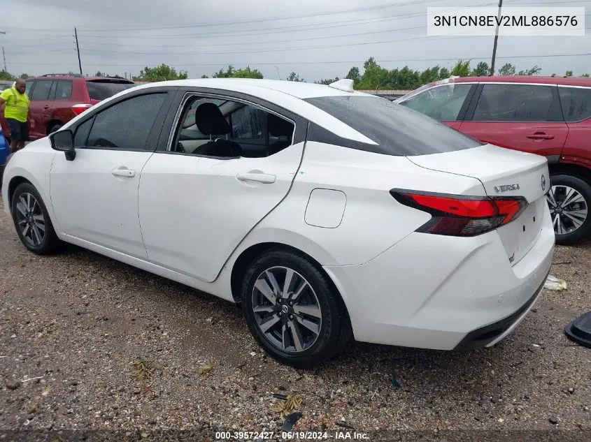 2021 Nissan Versa Sv Xtronic Cvt VIN: 3N1CN8EV2ML886576 Lot: 39572427