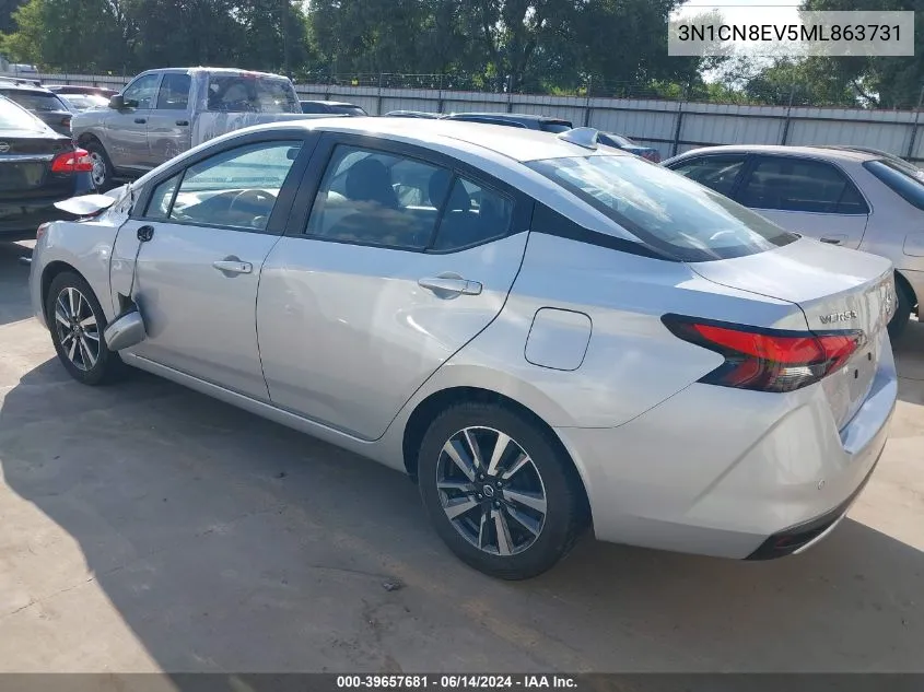 2021 Nissan Versa Sv Xtronic Cvt VIN: 3N1CN8EV5ML863731 Lot: 39657681