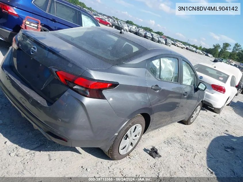 2021 Nissan Versa S Xtronic Cvt VIN: 3N1CN8DV4ML904142 Lot: 39713365