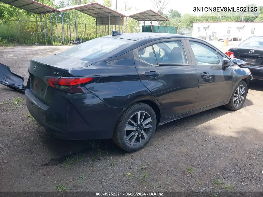 2021 Nissan Versa Sv Xtronic Cvt VIN: 3N1CN8EV8ML852125 Lot: 39752271