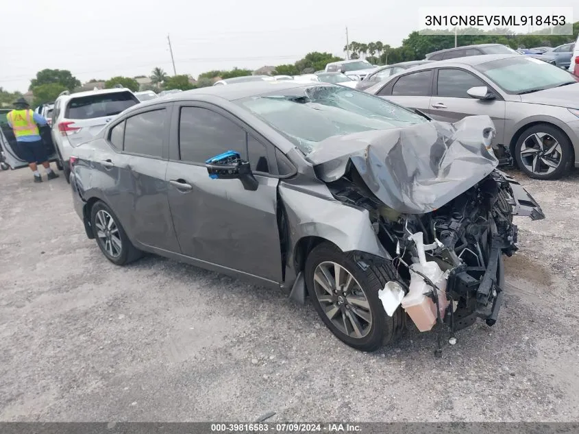 2021 Nissan Versa Sv Xtronic Cvt VIN: 3N1CN8EV5ML918453 Lot: 39816583