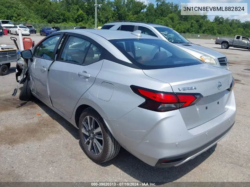 2021 Nissan Versa Sv Xtronic Cvt VIN: 3N1CN8EV8ML882824 Lot: 39820313