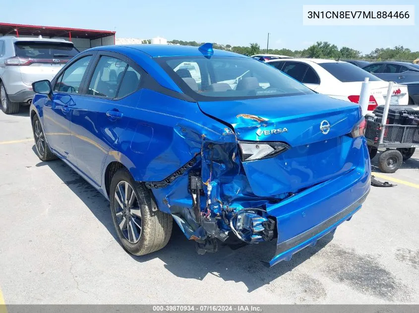 2021 Nissan Versa Sv Xtronic Cvt VIN: 3N1CN8EV7ML884466 Lot: 39870934