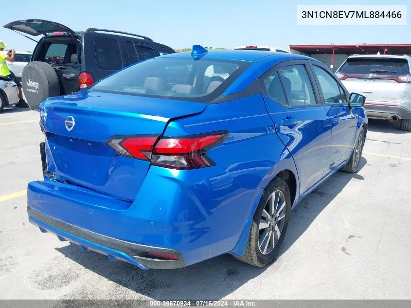 2021 Nissan Versa Sv Xtronic Cvt VIN: 3N1CN8EV7ML884466 Lot: 39870934