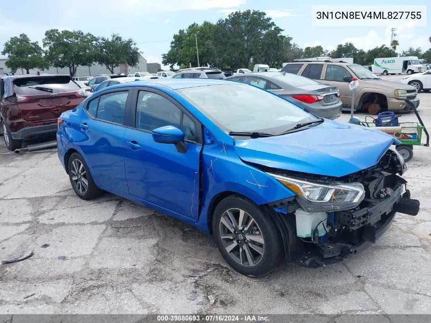 2021 Nissan Versa Sv Xtronic Cvt VIN: 3N1CN8EV4ML827755 Lot: 39880693