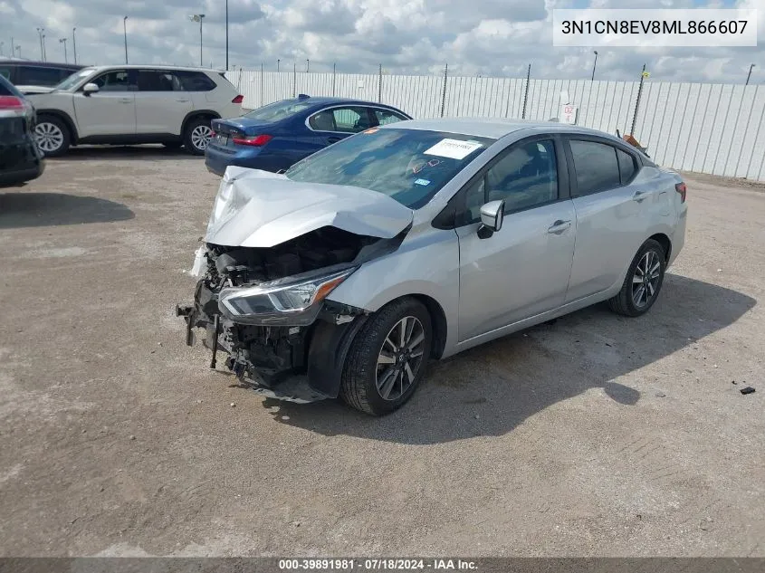 2021 Nissan Versa Sv Xtronic Cvt VIN: 3N1CN8EV8ML866607 Lot: 39891981