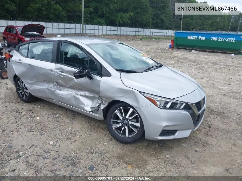 2021 Nissan Versa Sv Xtronic Cvt VIN: 3N1CN8EVXML867466 Lot: 39905703