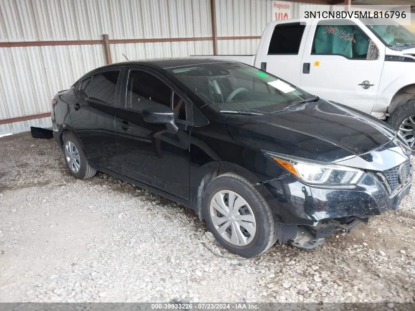 2021 Nissan Versa S Xtronic Cvt VIN: 3N1CN8DV5ML816796 Lot: 39933226