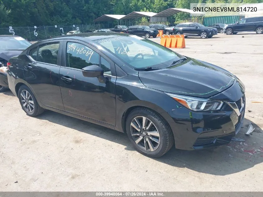 2021 Nissan Versa Sv Xtronic Cvt VIN: 3N1CN8EV8ML814720 Lot: 39948064