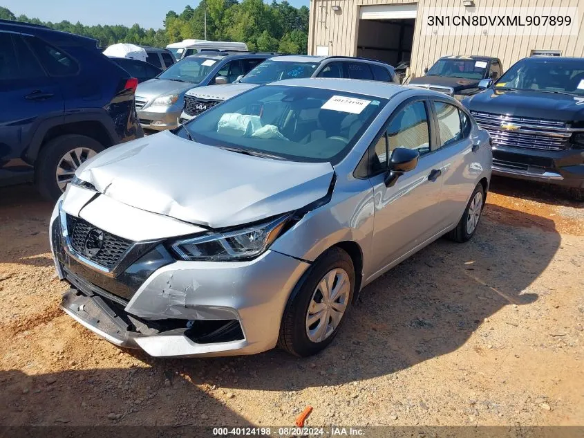 2021 Nissan Versa S Xtronic Cvt VIN: 3N1CN8DVXML907899 Lot: 40124198