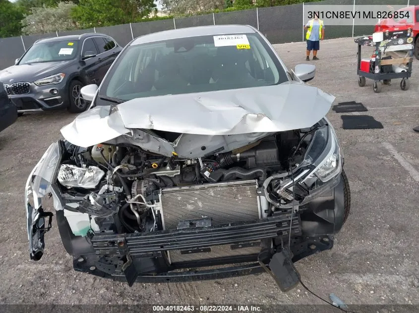 2021 Nissan Versa Sv Xtronic Cvt VIN: 3N1CN8EV1ML826854 Lot: 40182463