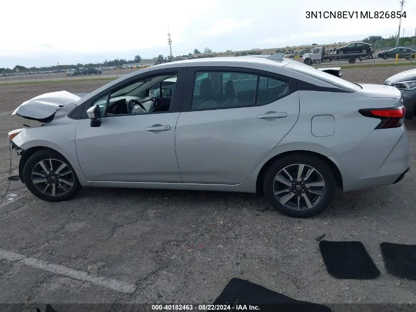 2021 Nissan Versa Sv Xtronic Cvt VIN: 3N1CN8EV1ML826854 Lot: 40182463