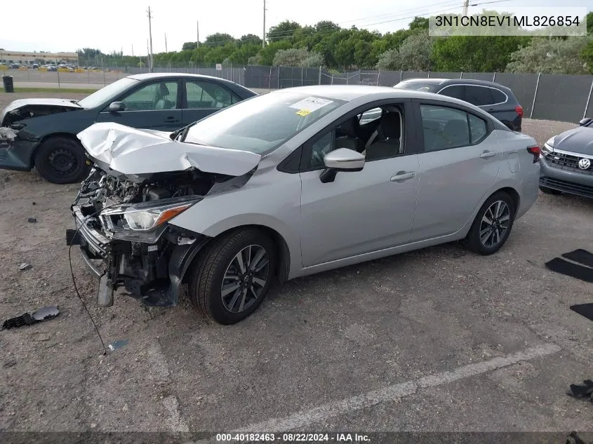 2021 Nissan Versa Sv Xtronic Cvt VIN: 3N1CN8EV1ML826854 Lot: 40182463