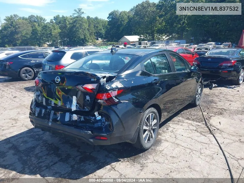 2021 Nissan Versa Sv Xtronic Cvt VIN: 3N1CN8EV1ML837532 Lot: 40244058