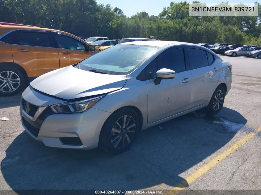 3N1CN8EV3ML839721 2021 Nissan Versa Sv