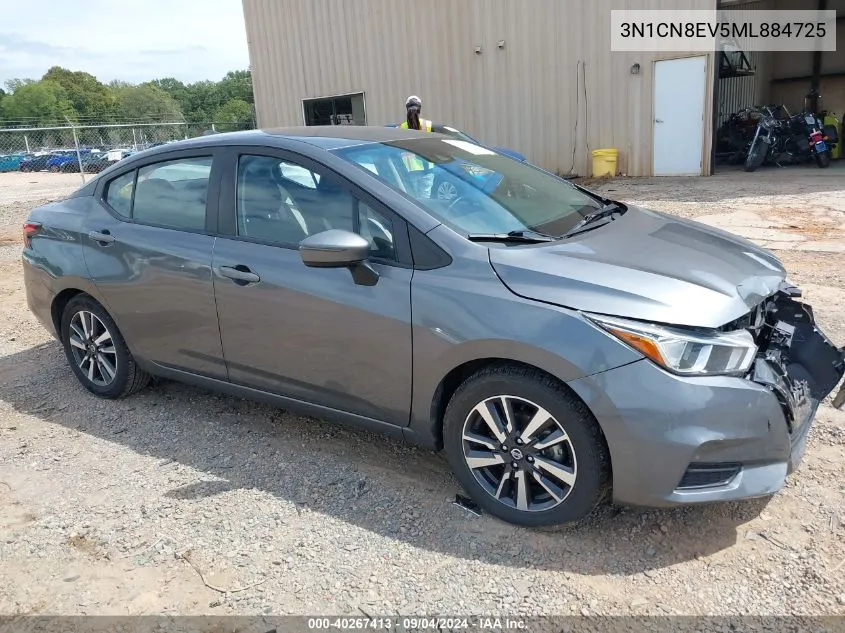 2021 Nissan Versa Sv Xtronic Cvt VIN: 3N1CN8EV5ML884725 Lot: 40267413