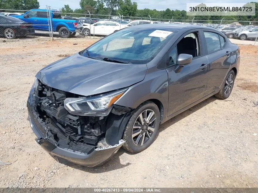 2021 Nissan Versa Sv Xtronic Cvt VIN: 3N1CN8EV5ML884725 Lot: 40267413