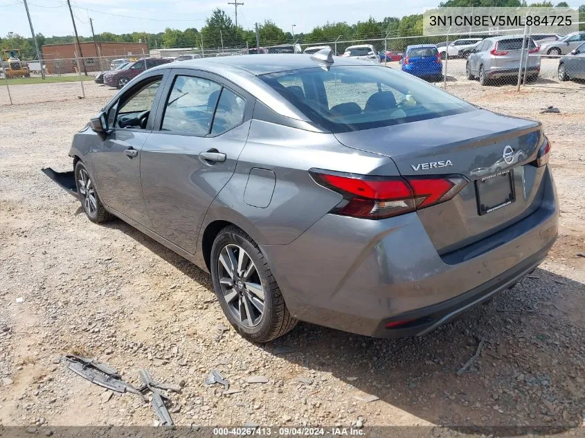 2021 Nissan Versa Sv Xtronic Cvt VIN: 3N1CN8EV5ML884725 Lot: 40267413