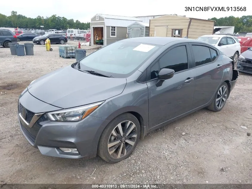 2021 Nissan Versa Sr VIN: 3N1CN8FVXML913568 Lot: 40310913