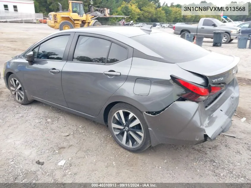 2021 Nissan Versa Sr VIN: 3N1CN8FVXML913568 Lot: 40310913