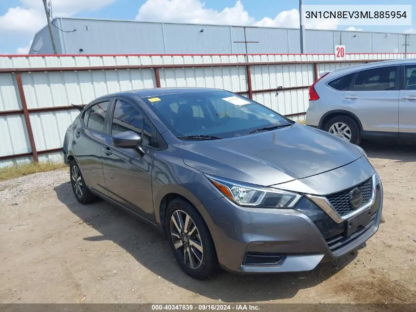 2021 Nissan Versa Sv Xtronic Cvt VIN: 3N1CN8EV3ML885954 Lot: 40347839