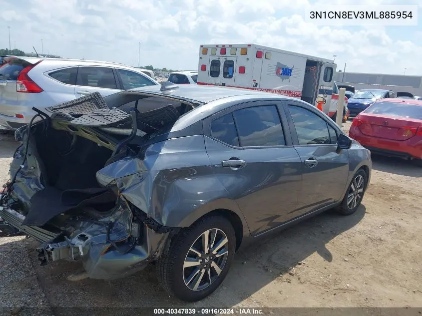 2021 Nissan Versa Sv Xtronic Cvt VIN: 3N1CN8EV3ML885954 Lot: 40347839