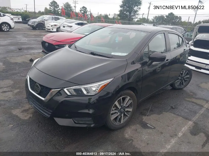 2021 Nissan Versa Sv Xtronic Cvt VIN: 3N1CN8EV1ML850622 Lot: 40364813