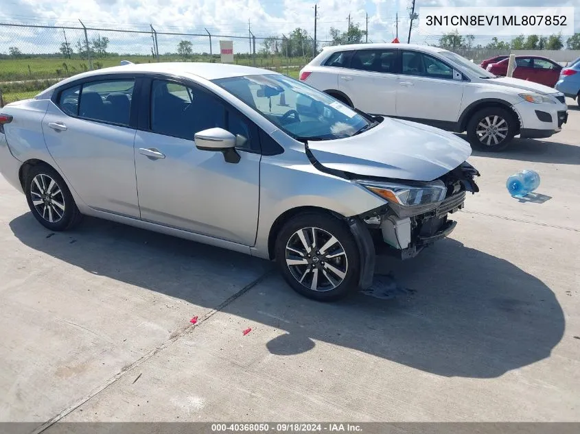 3N1CN8EV1ML807852 2021 Nissan Versa Sv Xtronic Cvt