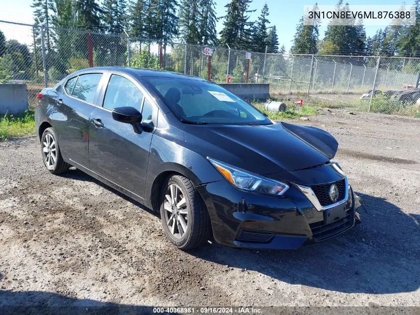 2021 Nissan Versa Sv Xtronic Cvt VIN: 3N1CN8EV6ML876388 Lot: 40368981