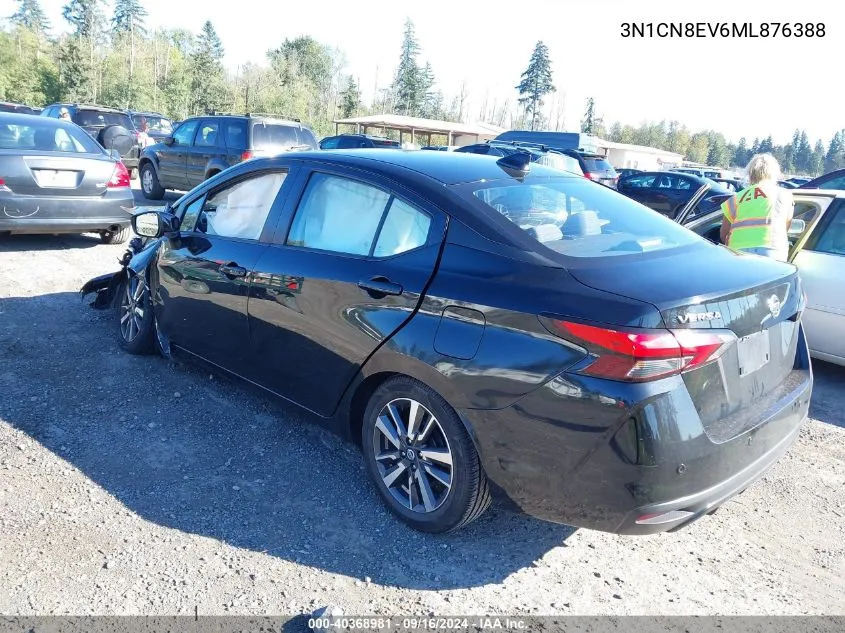 2021 Nissan Versa Sv Xtronic Cvt VIN: 3N1CN8EV6ML876388 Lot: 40368981