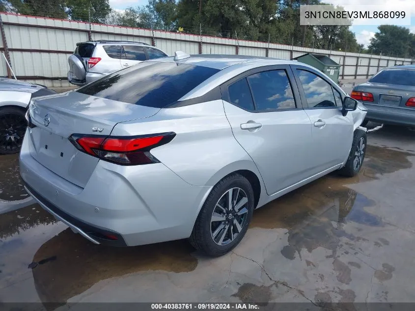 2021 Nissan Versa Sv Xtronic Cvt VIN: 3N1CN8EV3ML868099 Lot: 40383761