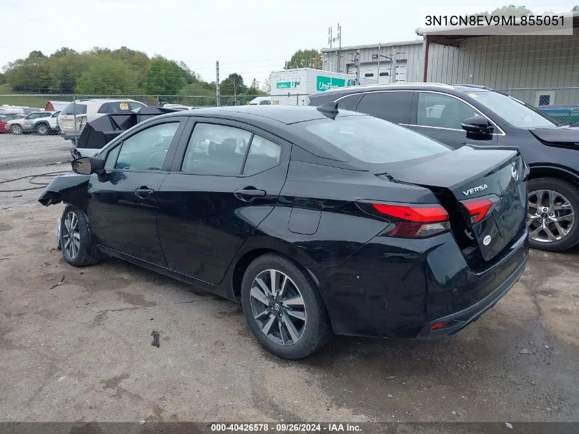 2021 Nissan Versa Sv Xtronic Cvt VIN: 3N1CN8EV9ML855051 Lot: 40426578