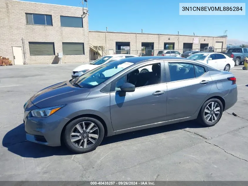 2021 Nissan Versa Sv Xtronic Cvt VIN: 3N1CN8EV0ML886284 Lot: 40435257