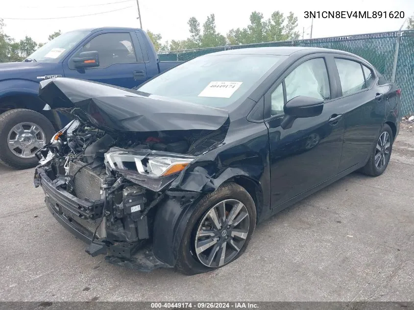 2021 Nissan Versa Sv Xtronic Cvt VIN: 3N1CN8EV4ML891620 Lot: 40449174