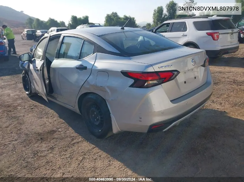 2021 Nissan Versa S VIN: 3N1CN8DVXML807978 Lot: 40463990