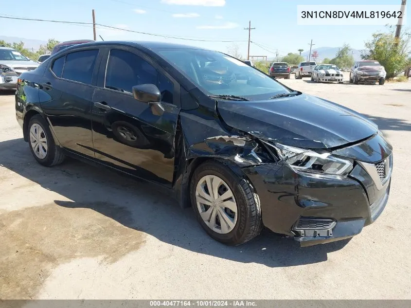 2021 Nissan Versa S VIN: 3N1CN8DV4ML819642 Lot: 40477164