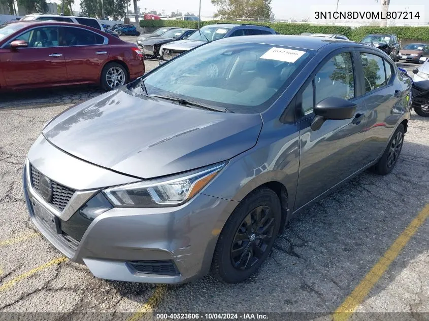 2021 Nissan Versa S Xtronic Cvt VIN: 3N1CN8DV0ML807214 Lot: 40523606