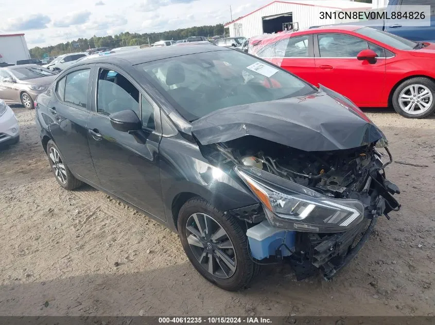 2021 Nissan Versa Sv Xtronic Cvt VIN: 3N1CN8EV0ML884826 Lot: 40612235